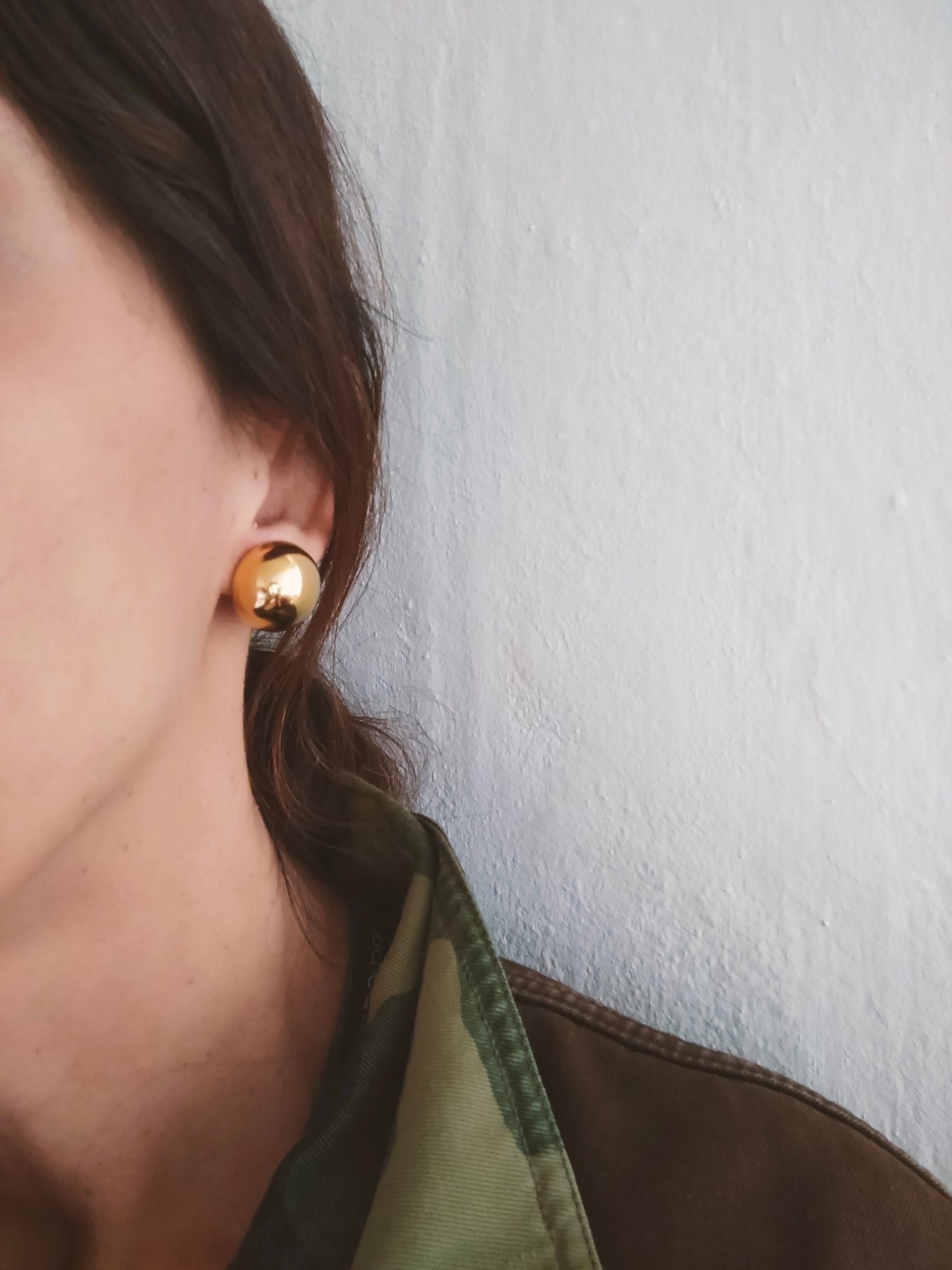 Orecchini gold Button