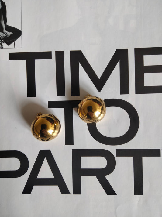 Orecchini gold Button